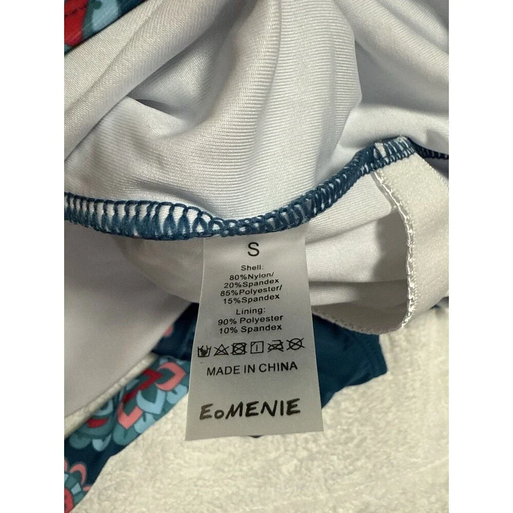 eomenie women's Two‎ piece swimsuit Size Small Ruched Tummy Control